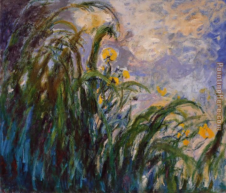 Les iris jaunes 1824 painting - Claude Monet Les iris jaunes 1824 art painting